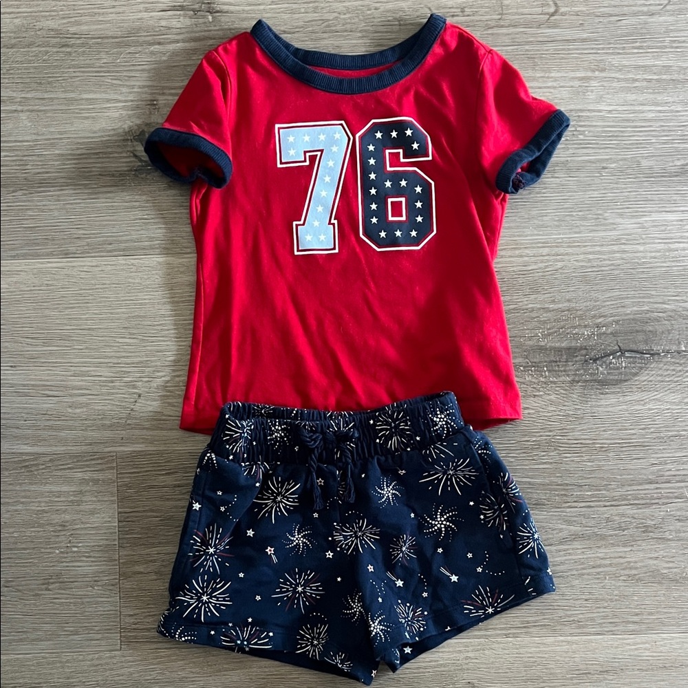 Red and Blue Kids 4th of July Set